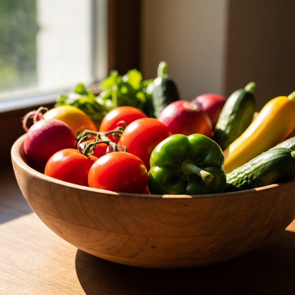 Različito svježe povrće u zdjeli